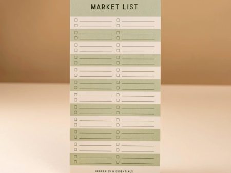 Striped Market List Notepad For Discount