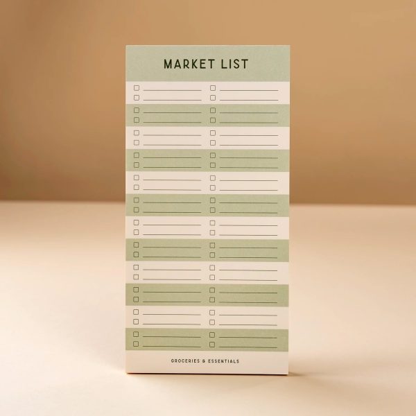 Striped Market List Notepad For Discount