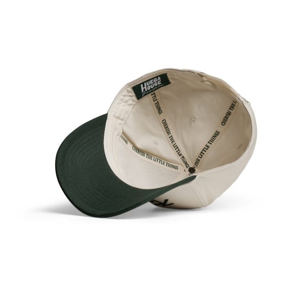 Kaged x Huega House | High-Profile Hat - Green & Natural For Cheap