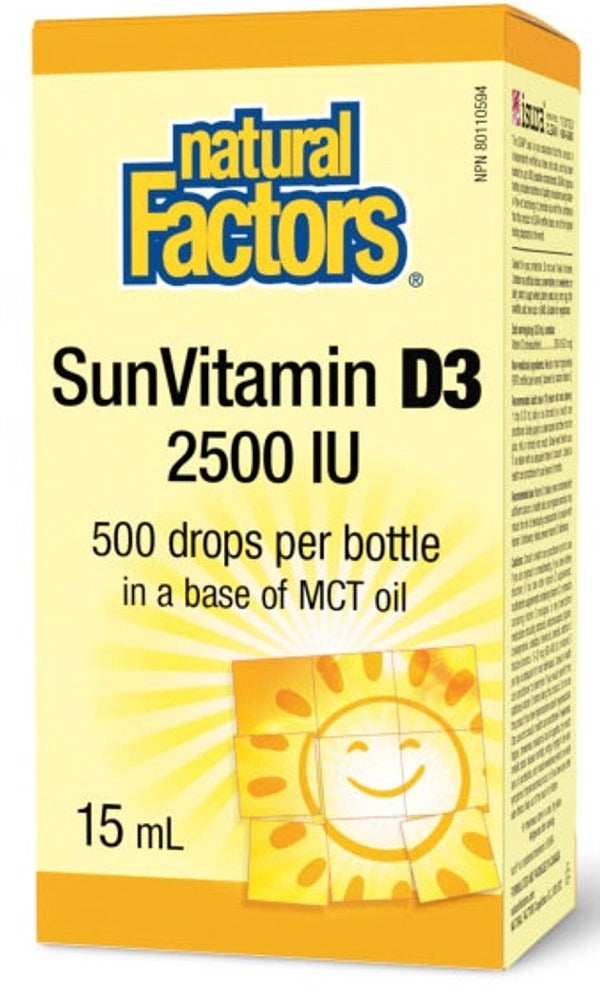 NATURAL FACTORS SunVitamin D3 (2500 IU - 15 ml) Discount