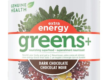 GENUINE HEALTH Greens+ Extra Energy (Chocolate - 30 servings) Discount