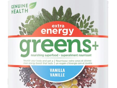 GENUINE HEALTH Greens+ Extra Energy (Vanilla - 30 servings) Online now