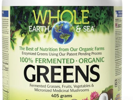 WHOLE EARTH & SEA Fermented Organic Greens (Tropical - 405 g) on Sale