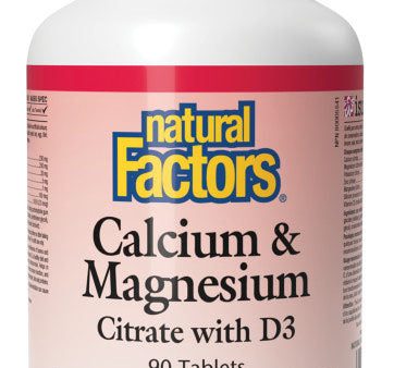 NATURAL FACTORS Calcium & Magnesium with D3 (90 tabs) Online Hot Sale