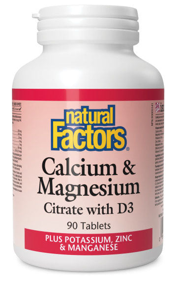 NATURAL FACTORS Calcium & Magnesium with D3 (90 tabs) Online Hot Sale