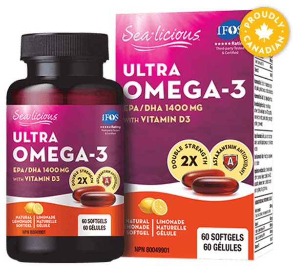 SEA-LICIOUS Ultra Omega-3 + Vitamin D3 (60 softgels) Online