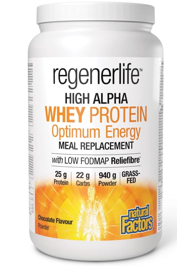 NATURAL FACTORS regenerlife High Alpha Whey Protein Meal Replacement (Chocolate - 940 grams) For Discount