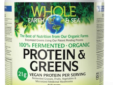 WHOLE EARTH & SEA Fermented Organic Protein & Greens (Unflavoured - 640 g) Fashion