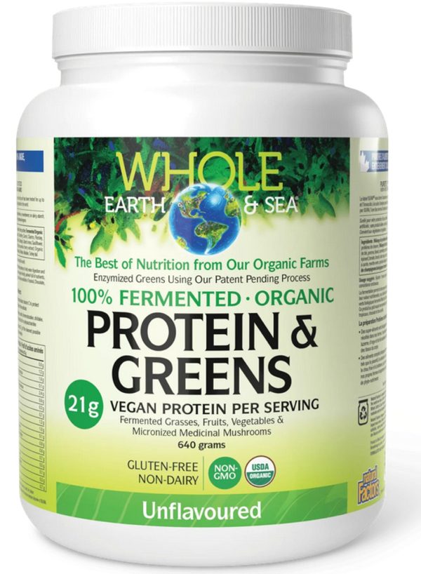 WHOLE EARTH & SEA Fermented Organic Protein & Greens (Unflavoured - 640 g) Fashion