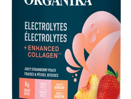 ORGANIKA Electrolytes + Enhanced Collagen (Juicy Strawberry Peach - 360 gr) on Sale