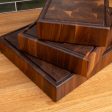 Walnut End Grain Rectangle Butcher Block with Juice Groove For Cheap