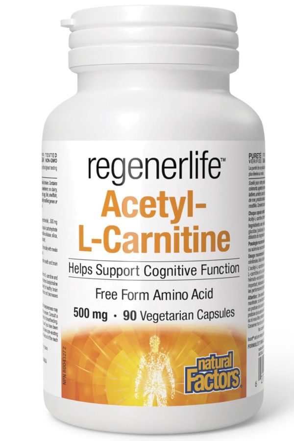 NATURAL FACTORS regenerlife Acetyl-L-Carnitine (500 mg - 90 vcaps) Sale