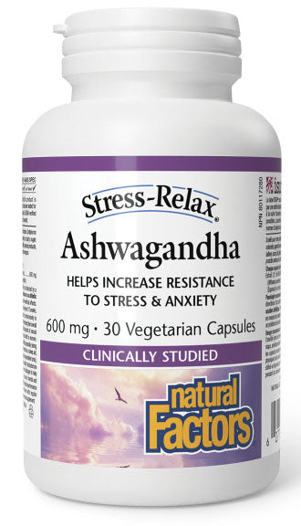 NATURAL FACTORS STRESS RELAX Ashwagandha (600 mg - 30 veg caps) Online Sale