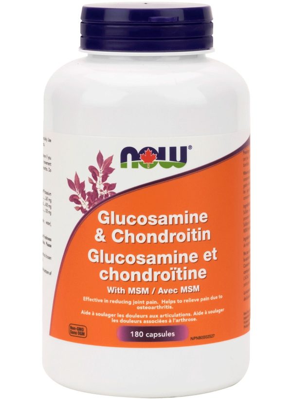 NOW Glucosamine & Chondroitin (Plus MSM - 180 caps) Online Hot Sale