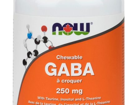 NOW GABA (250 mg -  90 ChewableTablets) Hot on Sale