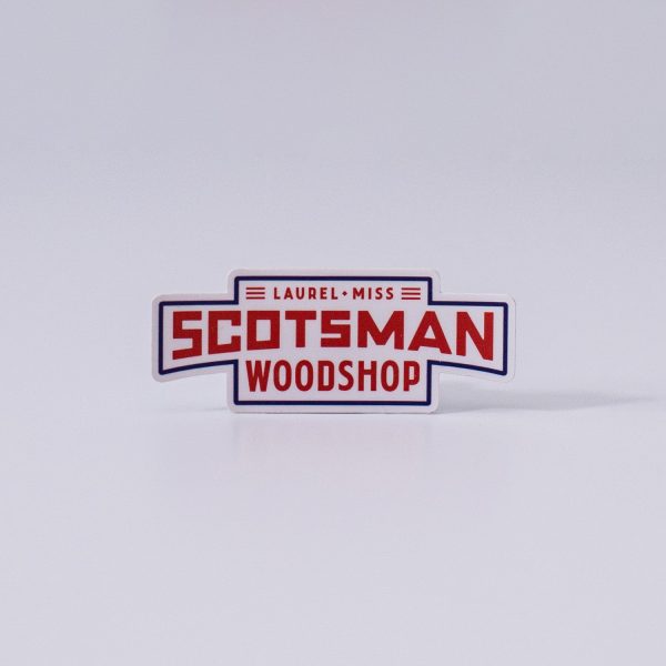 White Scotsman Woodshop Die Cut Decal For Discount