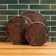 Walnut End Grain Round Butcher Block with Juice Groove Online Hot Sale