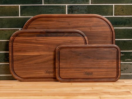 Walnut Rectangle Serving Board with Juice Groove Online