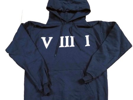 Old School Roman Numeral Hood - Black Online Sale