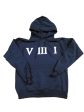 Old School Roman Numeral Hood - Black Online Sale