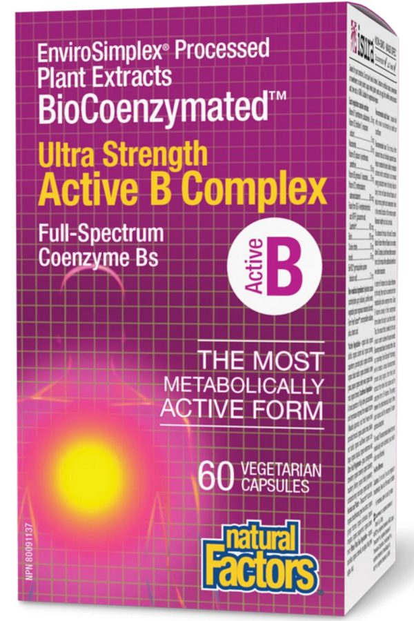 NATURAL FACTORS BioCoenzymated Active B Complex Ultra Strength (60 vcaps) Online Sale