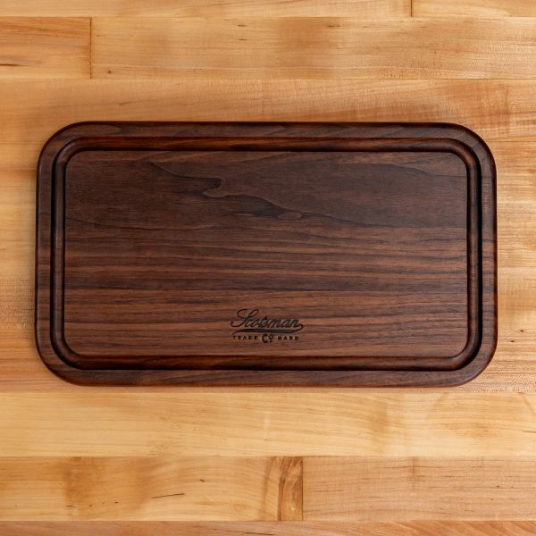 Walnut Rectangle Serving Board with Juice Groove Online