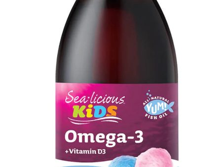 SEA-LICIOUS Kids Omega 3 + D (Cotton Candy - 500 ml) Online now