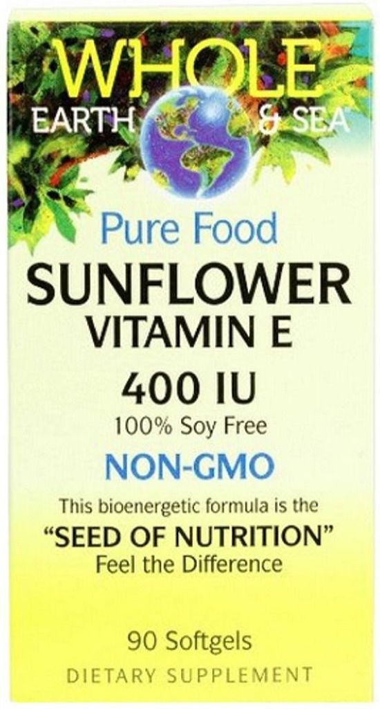 WHOLE EARTH & SEA Sunflower Vitamin E (400 IU - 90 sgels) Online Hot Sale