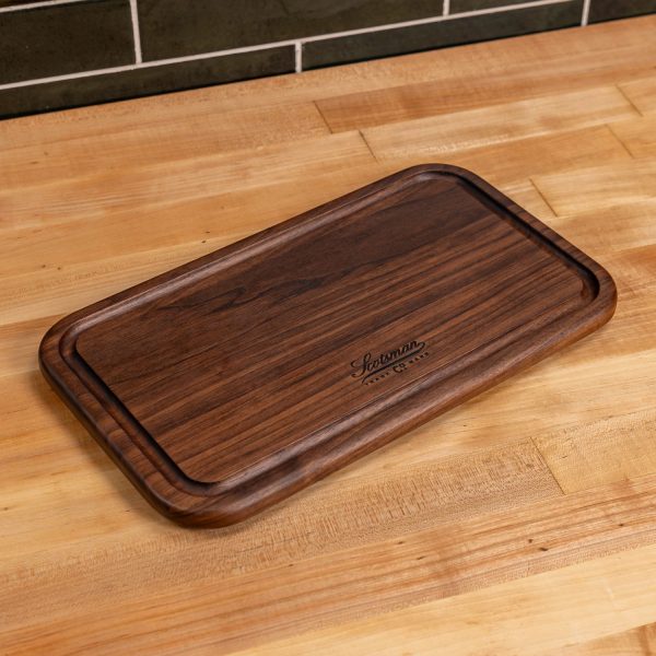 Walnut Rectangle Serving Board with Juice Groove Online