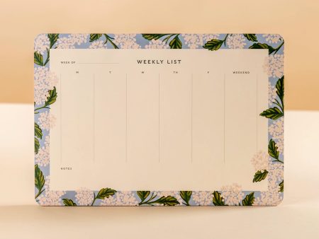 Rifle Paper Co. Hydrangea Weekly Desk Pad Hot on Sale