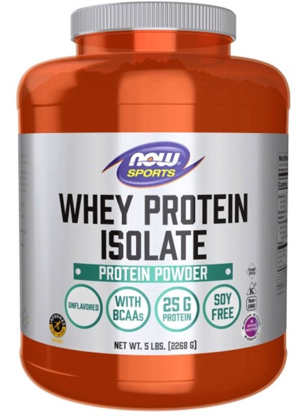 NOW SPORTS Whey Protein Isolate (Unflavoured - 2.2 kg) Hot on Sale