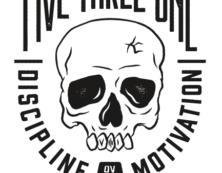 Discipline Over Motivation Skull Sticker 3x3 Sale