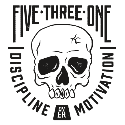 Discipline Over Motivation Skull Sticker 3x3 Sale