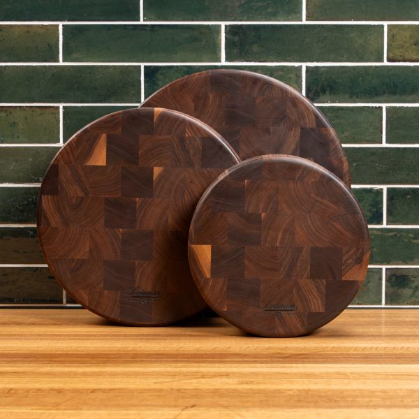 Walnut End Grain Round Butcher Block Discount