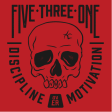 Discipline Over Motivation Skull Sticker 3x3 Sale