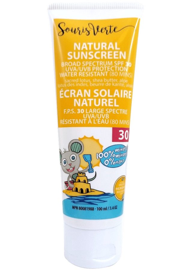 SOURIS VERTE Natural Sunscreen Broad Spectrum SPF 30 (100 ml) For Sale