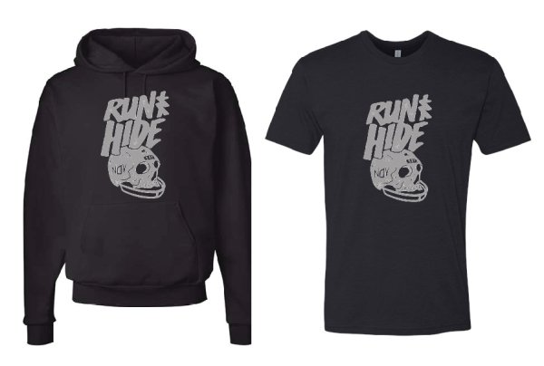 Custom Print: RUN & HIDE Football Shirt Hoodie Cheap