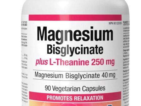 NATURAL FACTORS Magnesium Bisglycinate plus L-Theanine 250 mg (90 vcaps) Supply