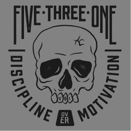 Discipline Over Motivation Skull Sticker 3x3 Sale