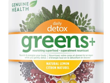 GENUINE HEALTH Greens+ Daily Detox (Natural Lemon - 408 gr) Supply